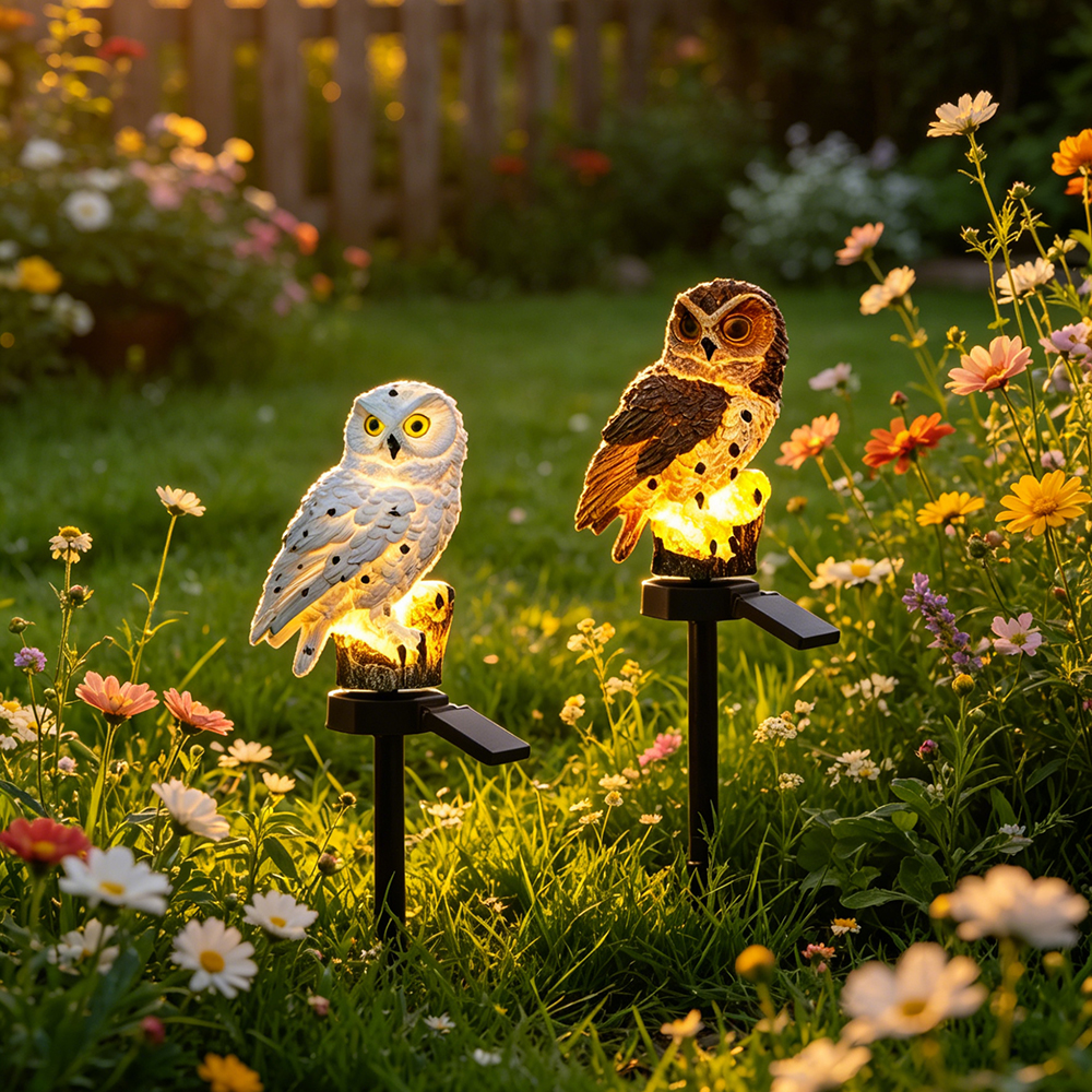Outdoor Lighting Yard - Owl Solar Light, Resin Owl Ground