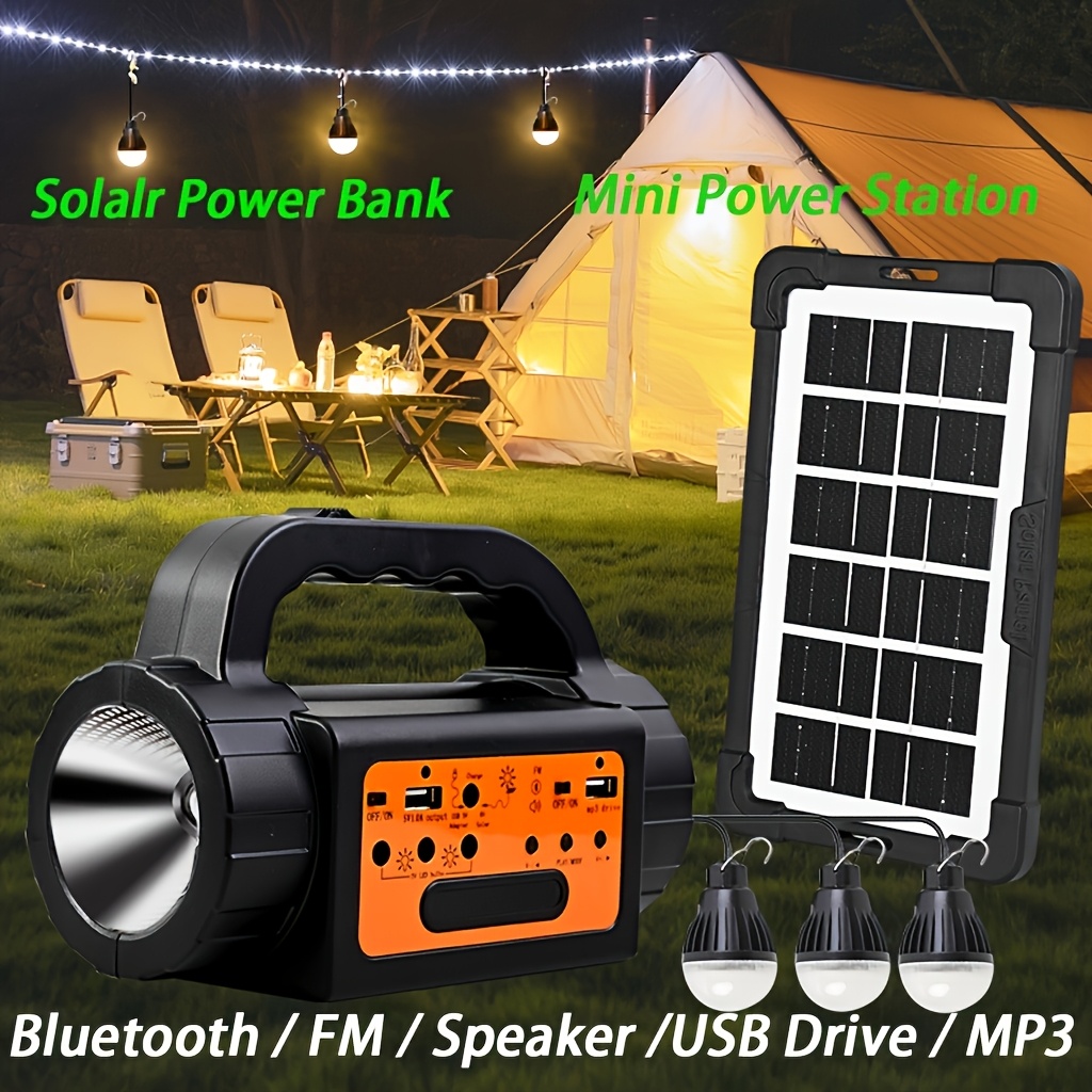 Outdoor Lighting Bulbs - Solar Rechargeable Camping Lights Outdoor, Powered
