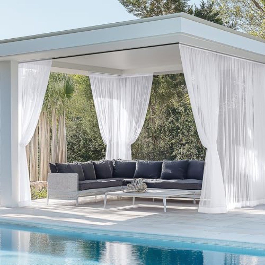 Outdoor Lighting For Patio - Outdoor sheer curtains for patio, gazebo,