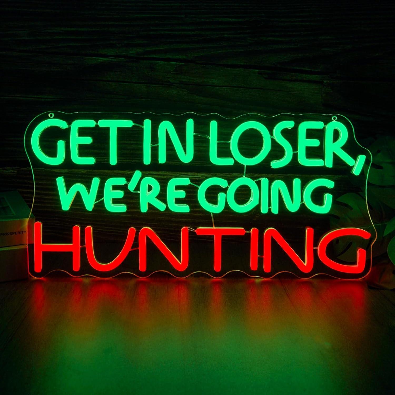 Wall Lighting Outdoor - Funny Hunting Neon Sign LED Light