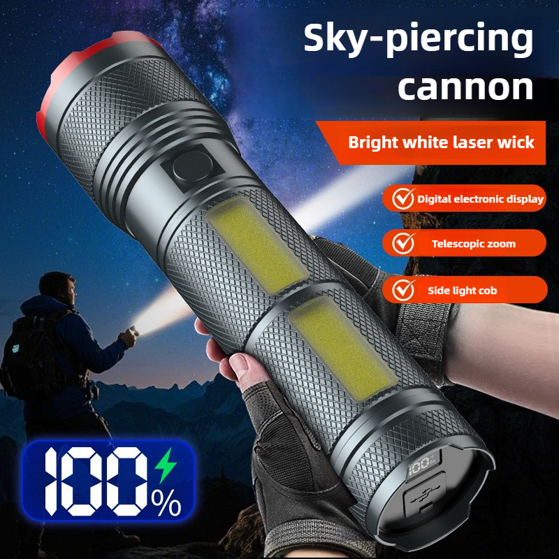 Outdoor Lighting Bulbs - 7200mAh Highlight Flashlight COB Side Light