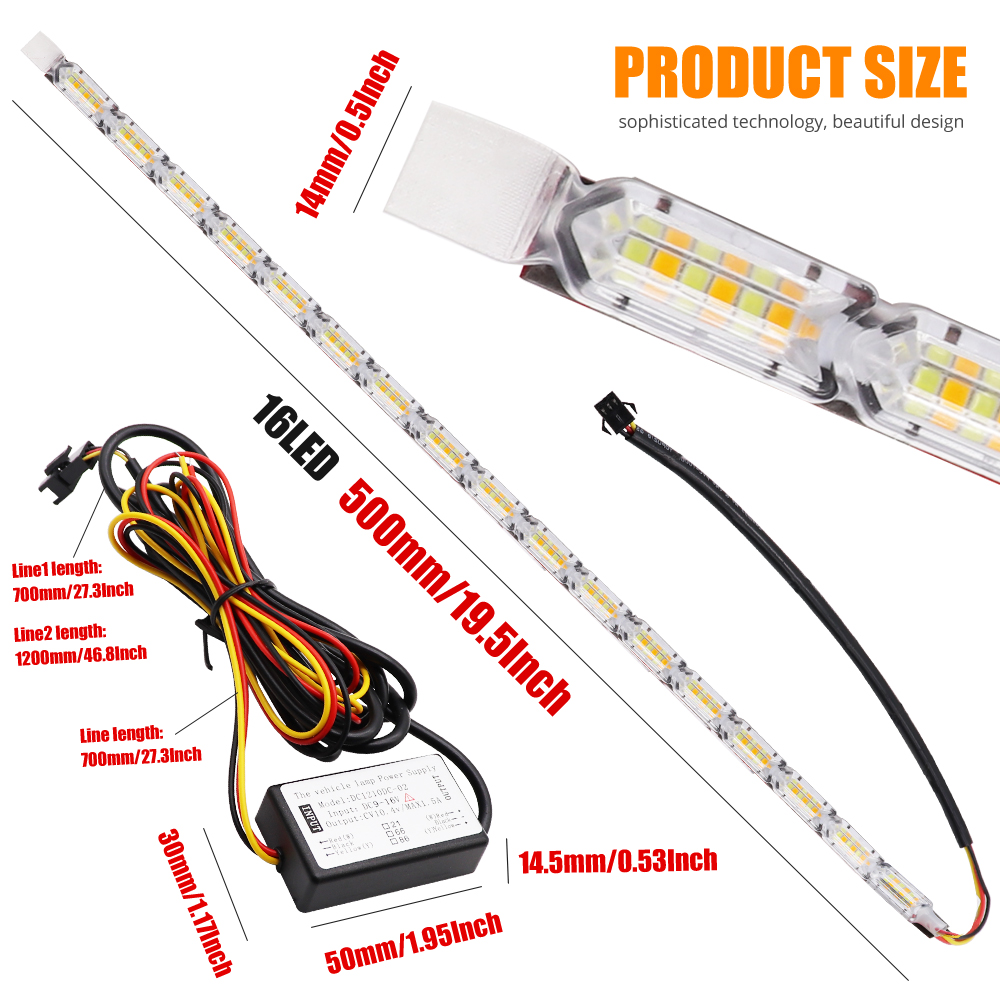 2pcs DRL LED Strip Flexible Da - Waterproof Led Strip recensione e prezzo