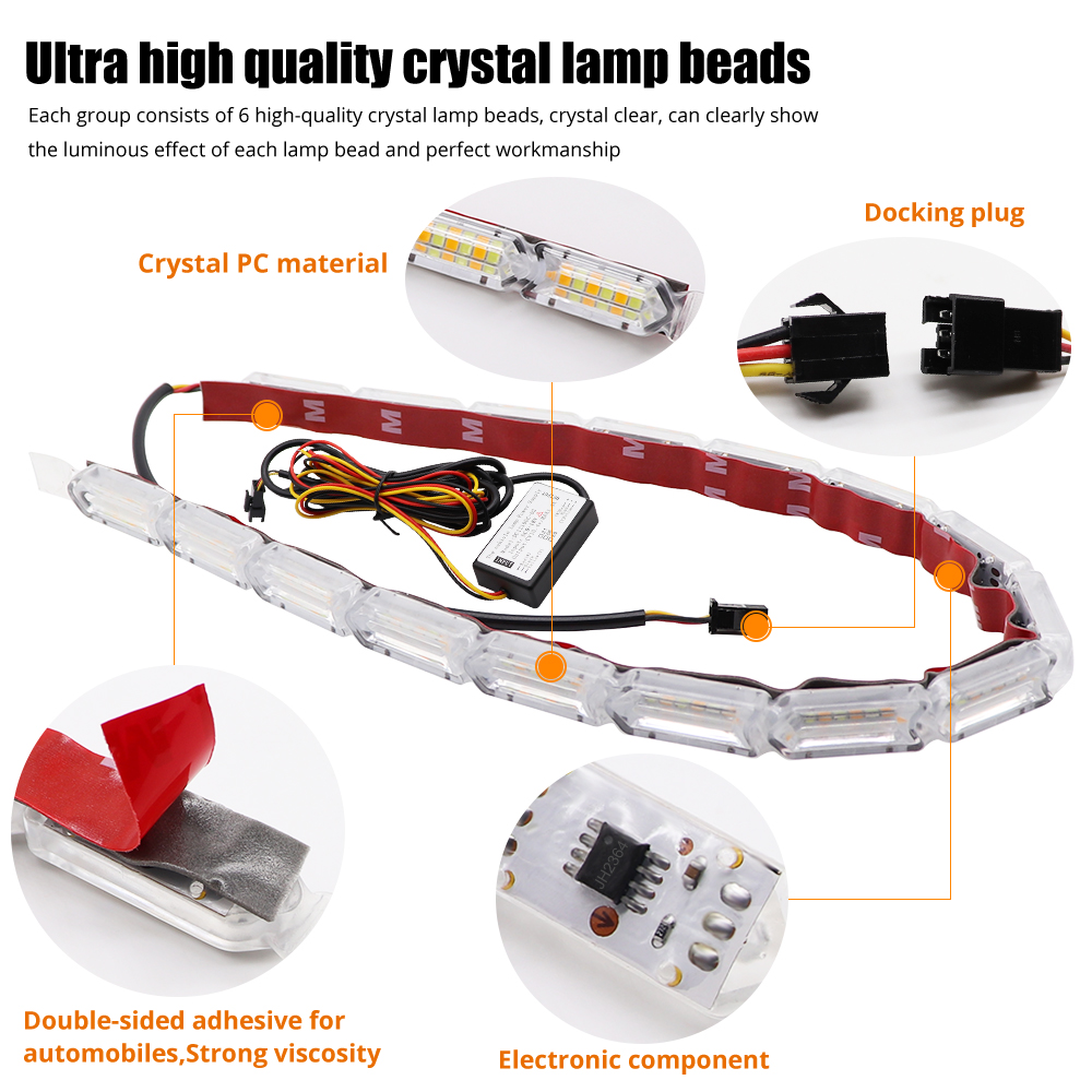 2pcs DRL LED Strip Flexible Da - Waterproof Led Strip recensione e prezzo