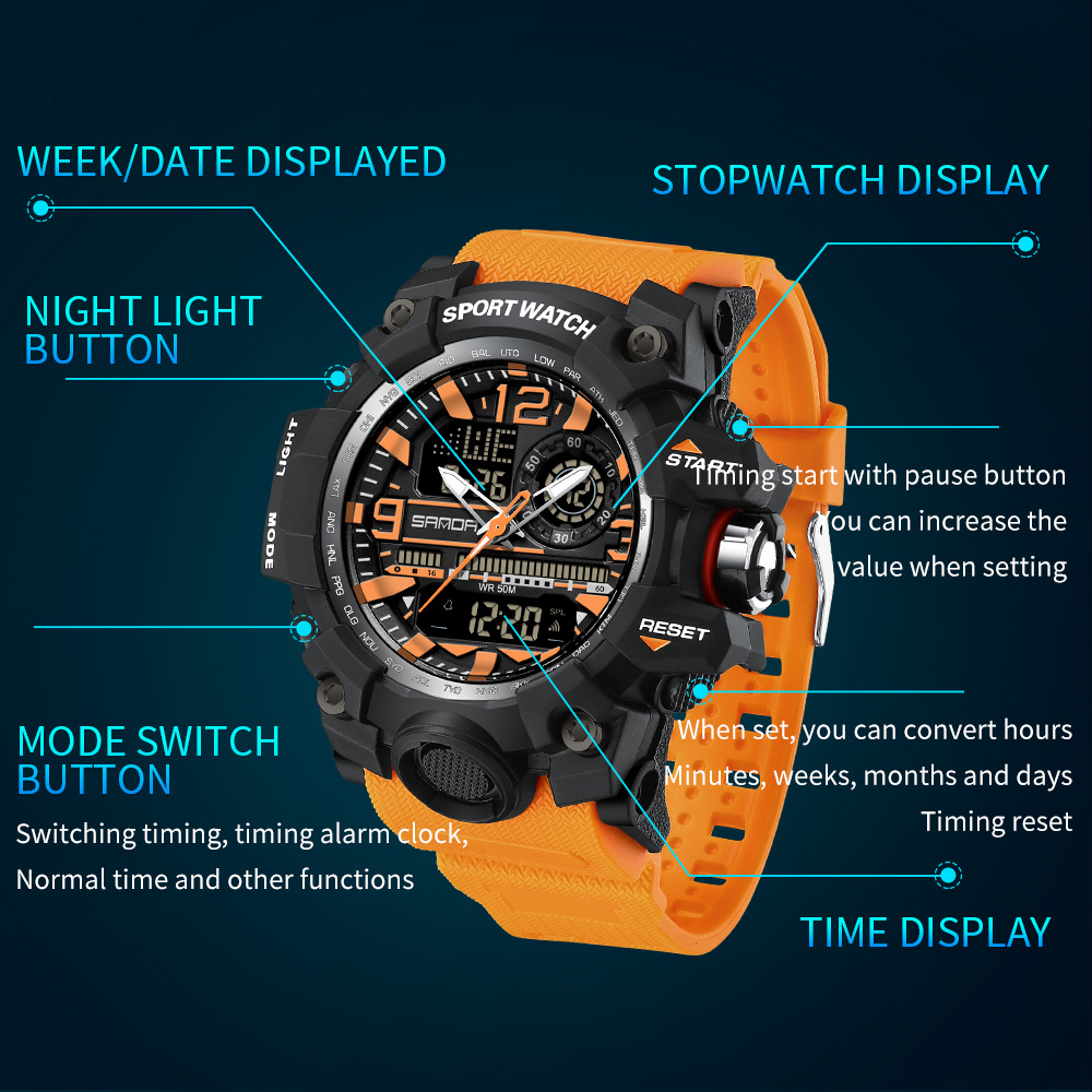 SANDA 3133 Outdoor Men's Watch - Outdoor Lighting Timer recensione e prezzo