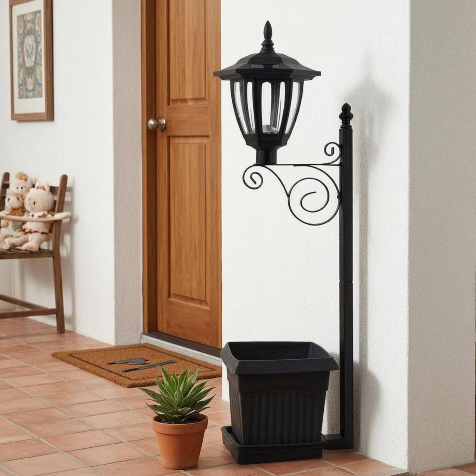 Solar Flower Pot Light Wrought - Outdoor Lighting For Patio recensione e prezzo