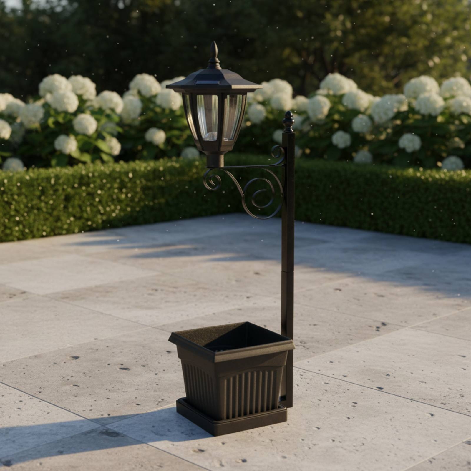 Solar Flower Pot Light Wrought - Outdoor Lighting For Patio recensione e prezzo