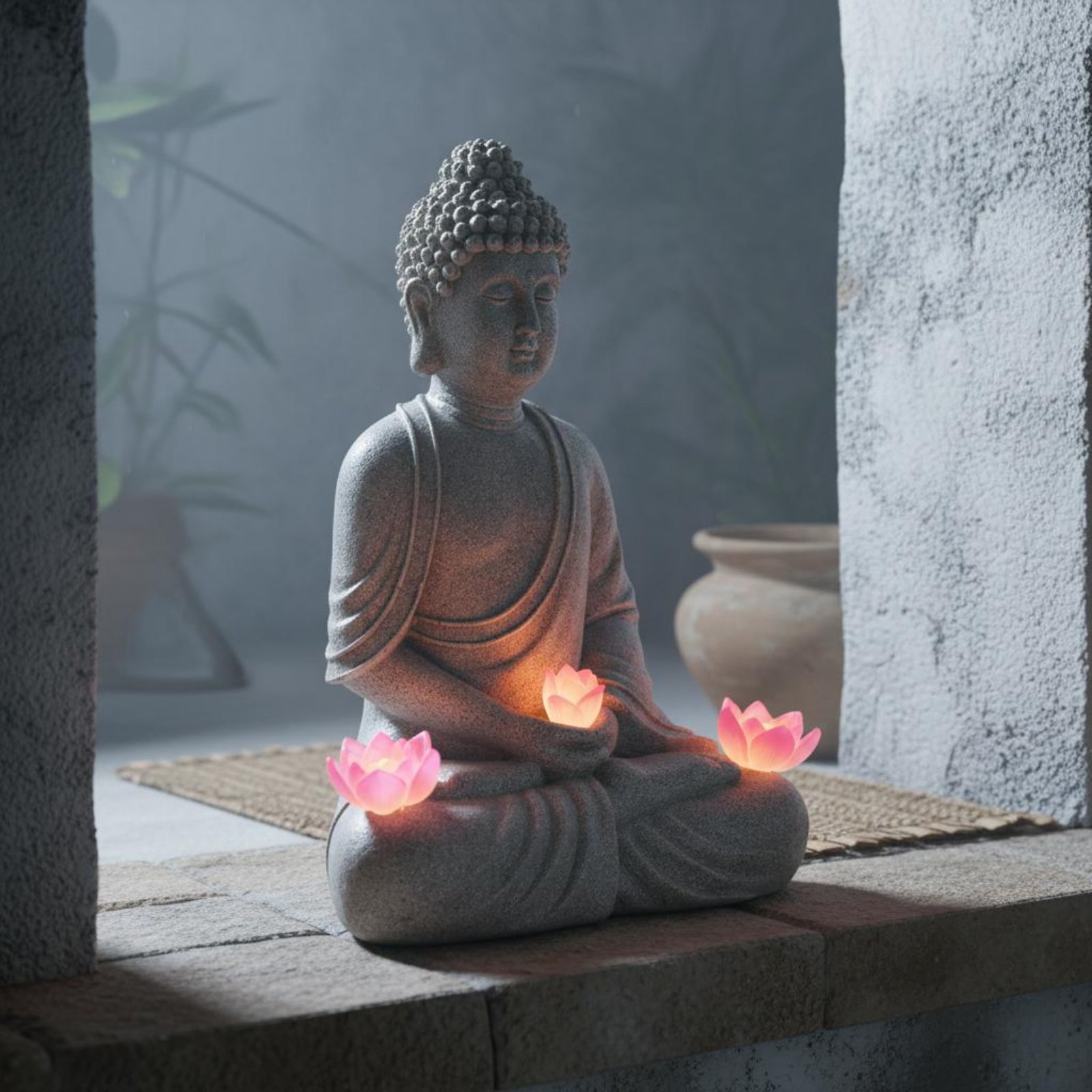 Solar Buddha Statue Outdoor Sa - Outdoor Lighting For Patio recensione e prezzo
