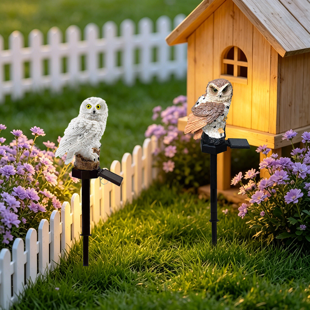 Owl Solar Light, Resin Owl Gro - Outdoor Lighting Yard recensione e prezzo