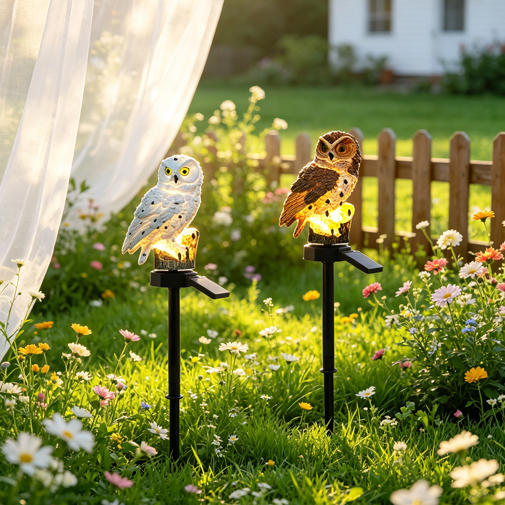Owl Solar Light, Resin Owl Gro - Outdoor Lighting Yard recensione e prezzo