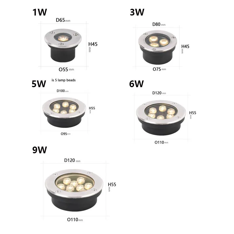 Outdoor LED Garden Light 3W 5W - Ground Light Recessed recensione e prezzo