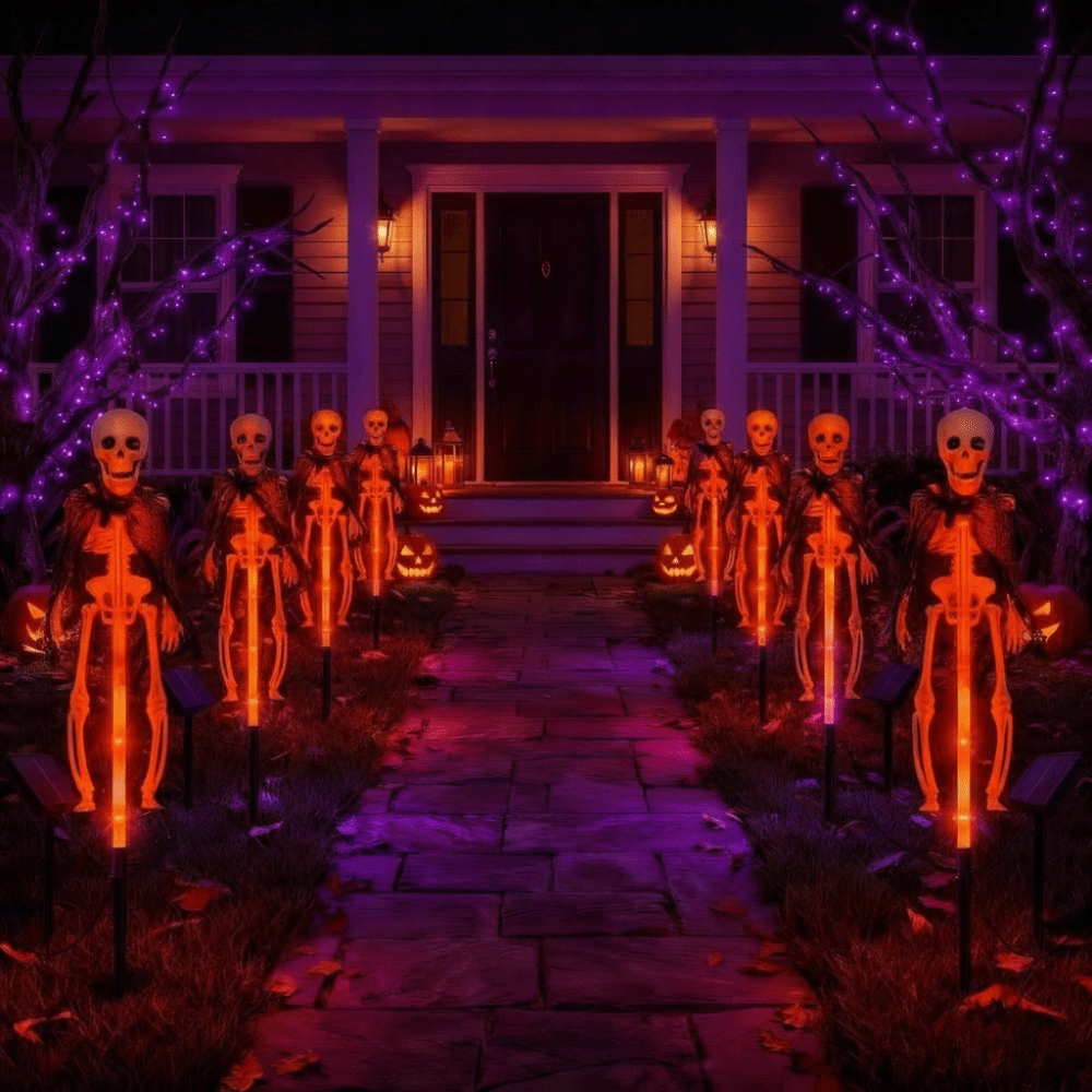 Skeleton Purple Light Hallowee - Outdoor Lighting Front Yard recensione e prezzo