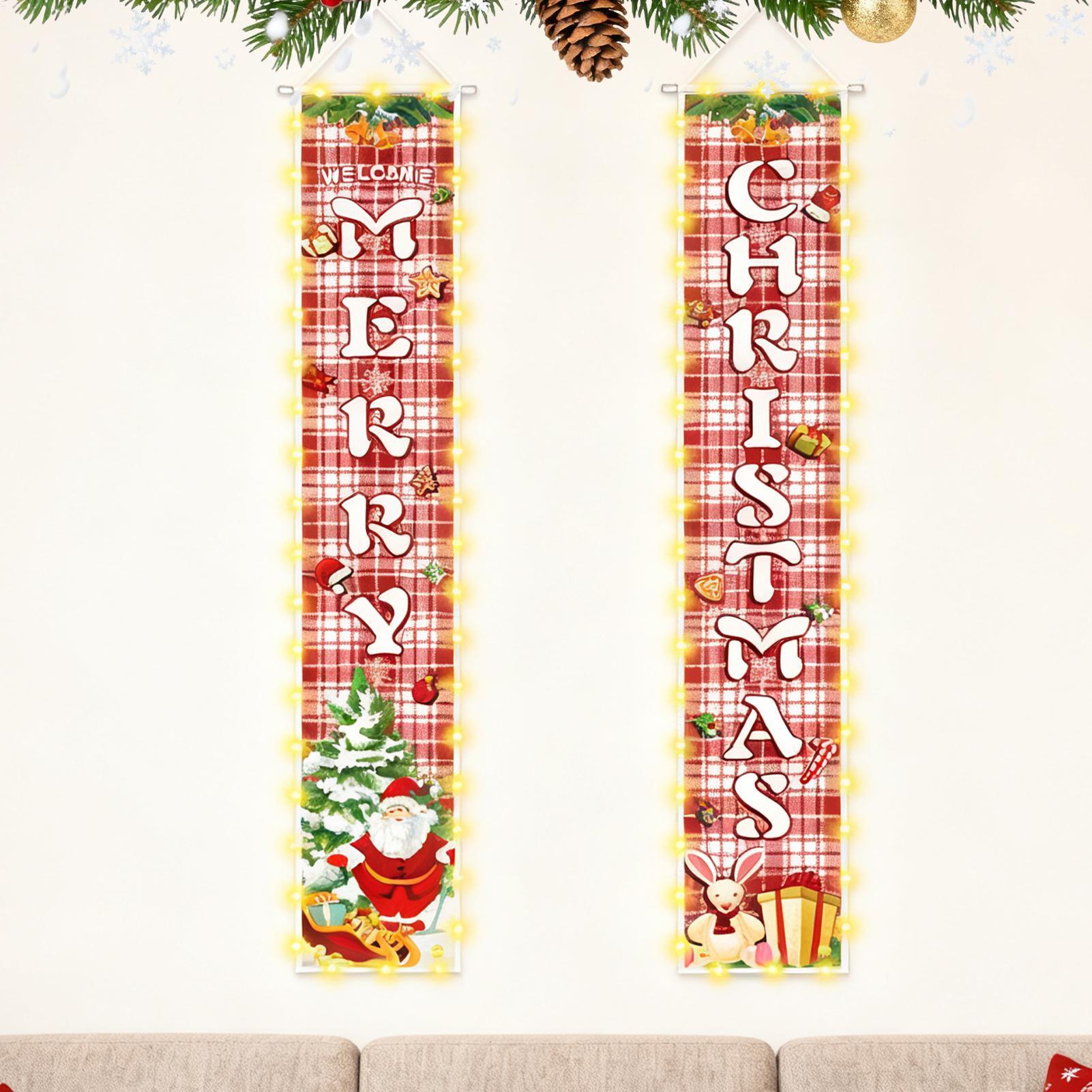 Christmas Door Banner Light Up - Outdoor Lighting Front Yard recensione e prezzo