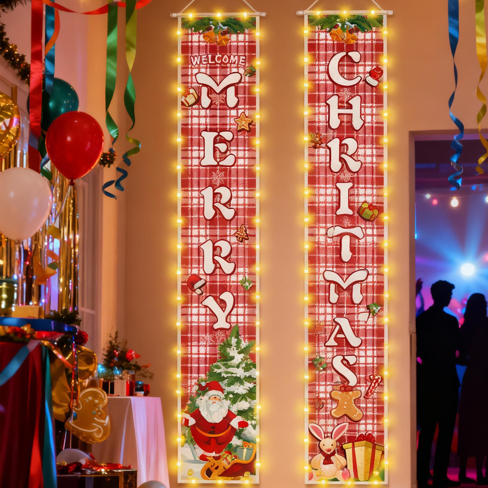 Christmas Door Banner Light Up - Outdoor Lighting Front Yard recensione e prezzo