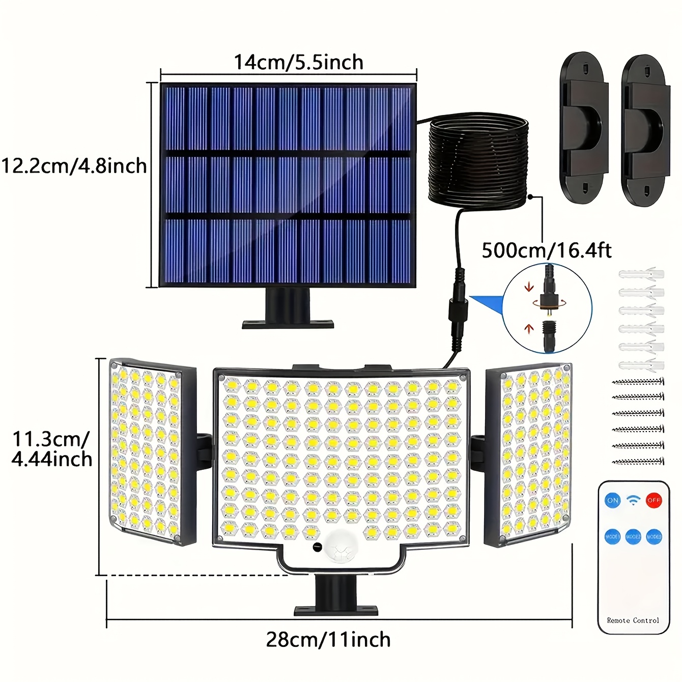 212LEDs Solar Lights Outdoor 3 - Outdoor Lighting Front Yard recensione e prezzo