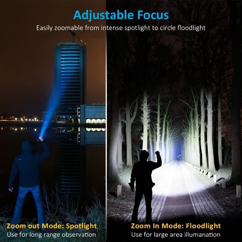 T6 LED Rechargeable Flashlight - Outdoor Lighting Bulbs recensione e prezzo