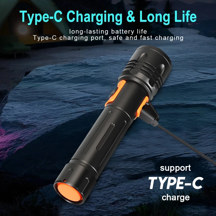 High Power LED Flashlight USB  - Outdoor Lighting Bulbs recensione e prezzo