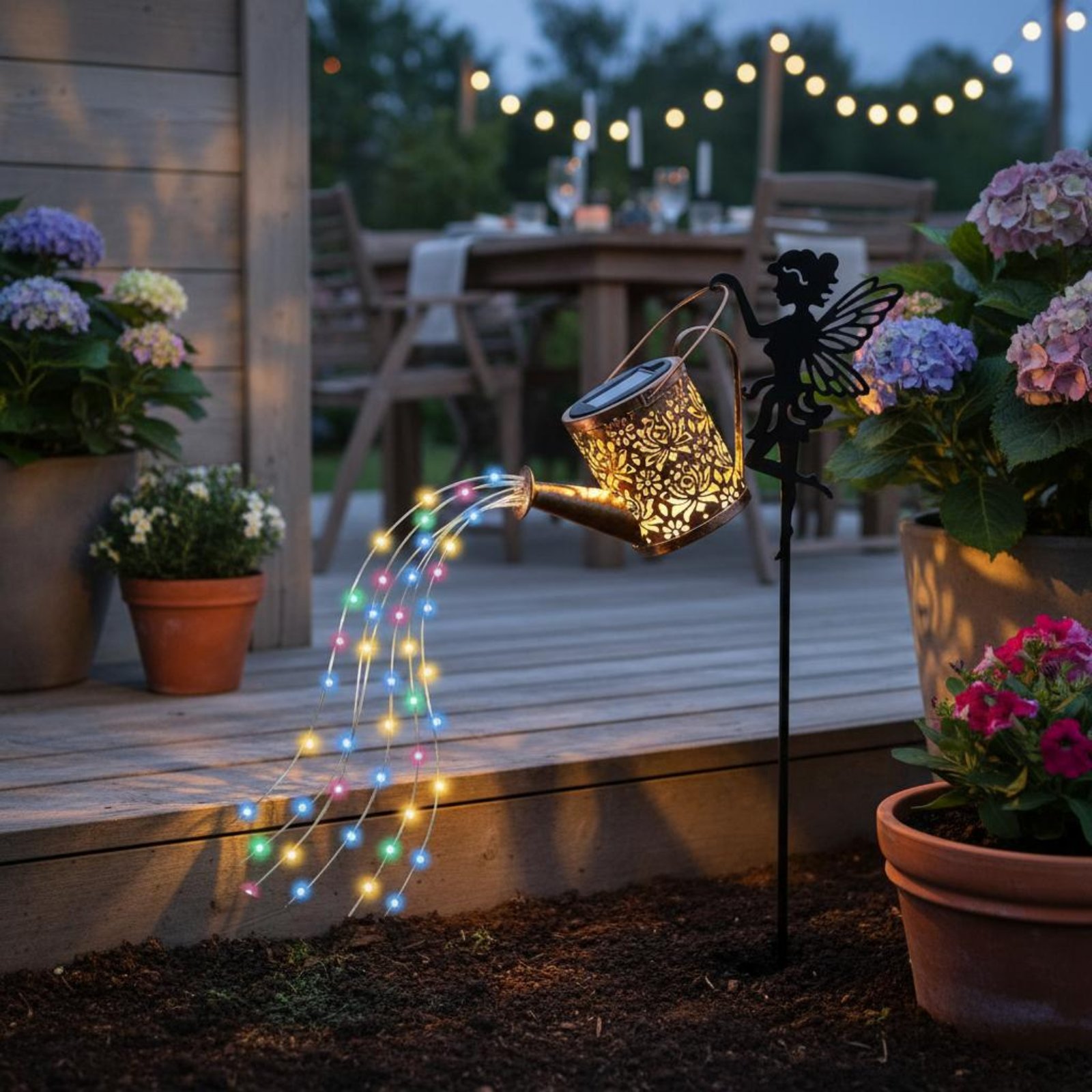 Solar Fairy Watering Can Light - Outdoor Lighting Yard recensione e prezzo