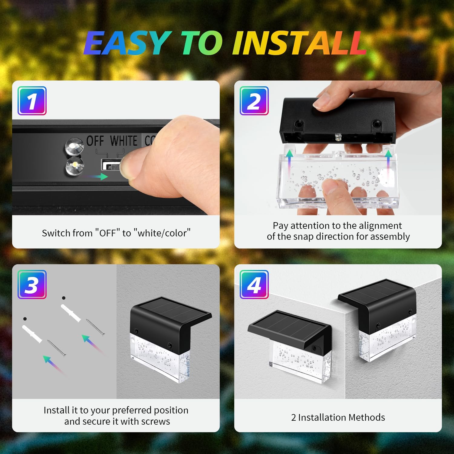 Solar Fence Lights Outdoor Wat - Post Cap Light recensione e prezzo