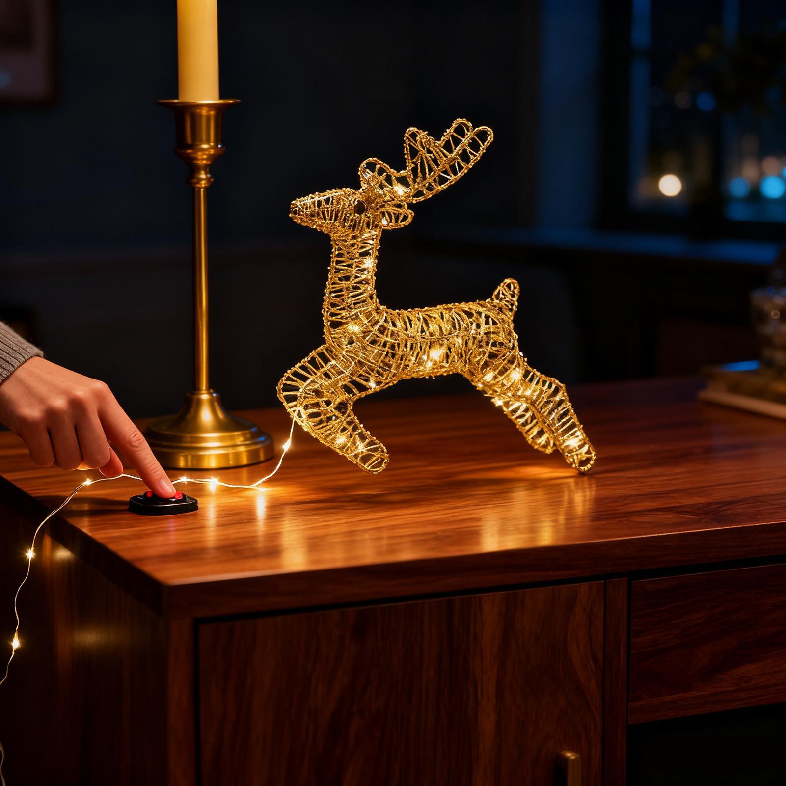 Light Up Reindeer Anti-Rust Fe - Outdoor Lighting Front Yard recensione e prezzo