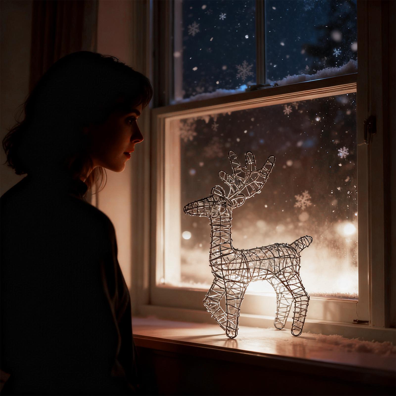 Light Up Reindeer Anti-Rust Fe - Outdoor Lighting Front Yard recensione e prezzo