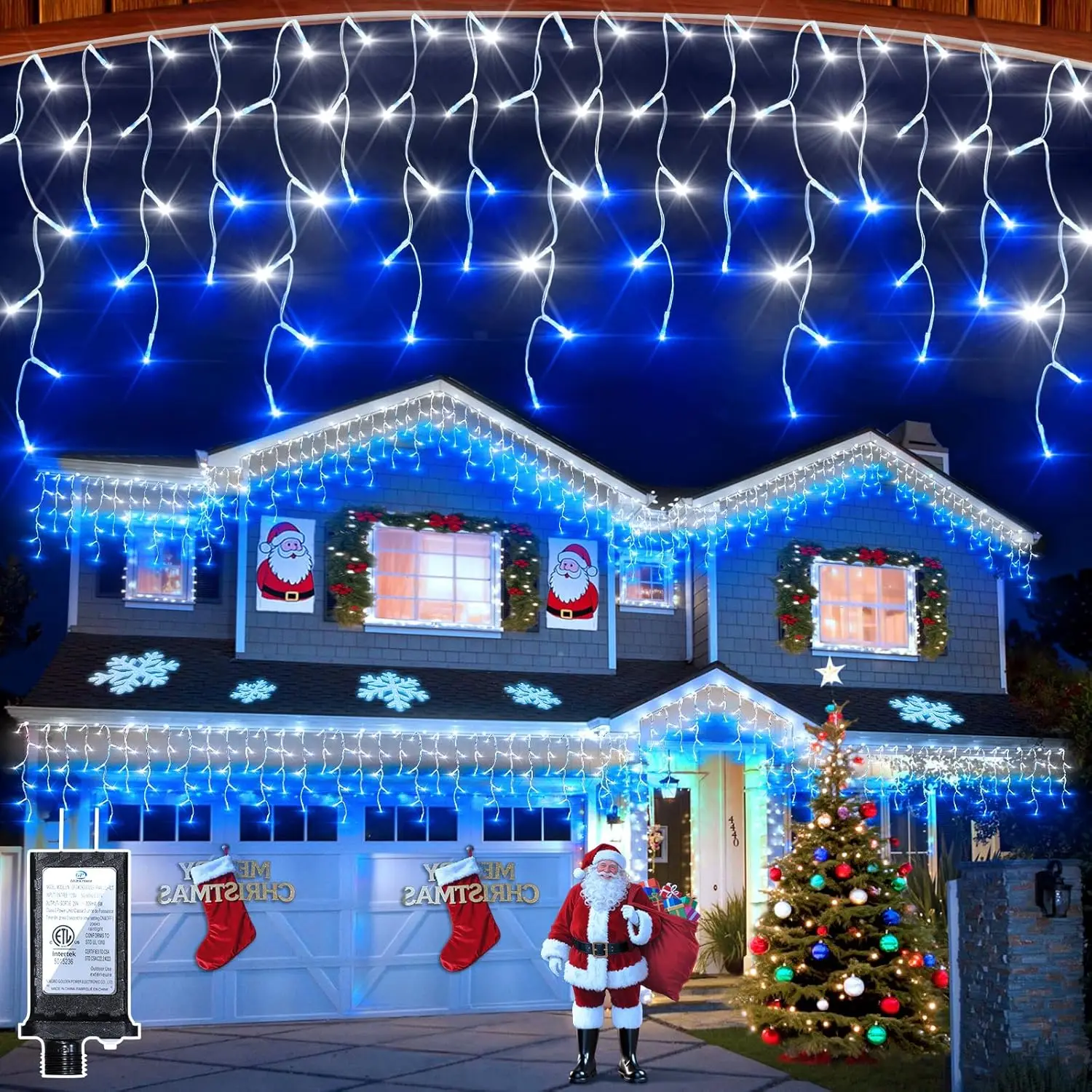 50ft 504 LED Icicle Lights, 12 - Outdoor Lighting Timer recensione e prezzo