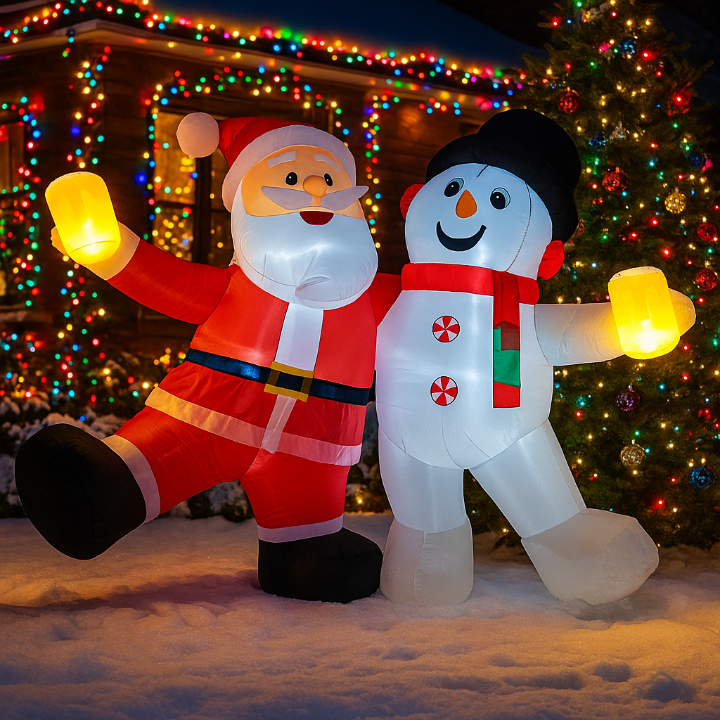 1.8M/5.9FT Inflatable Santa Cl - Outdoor Lighting On House recensione e prezzo