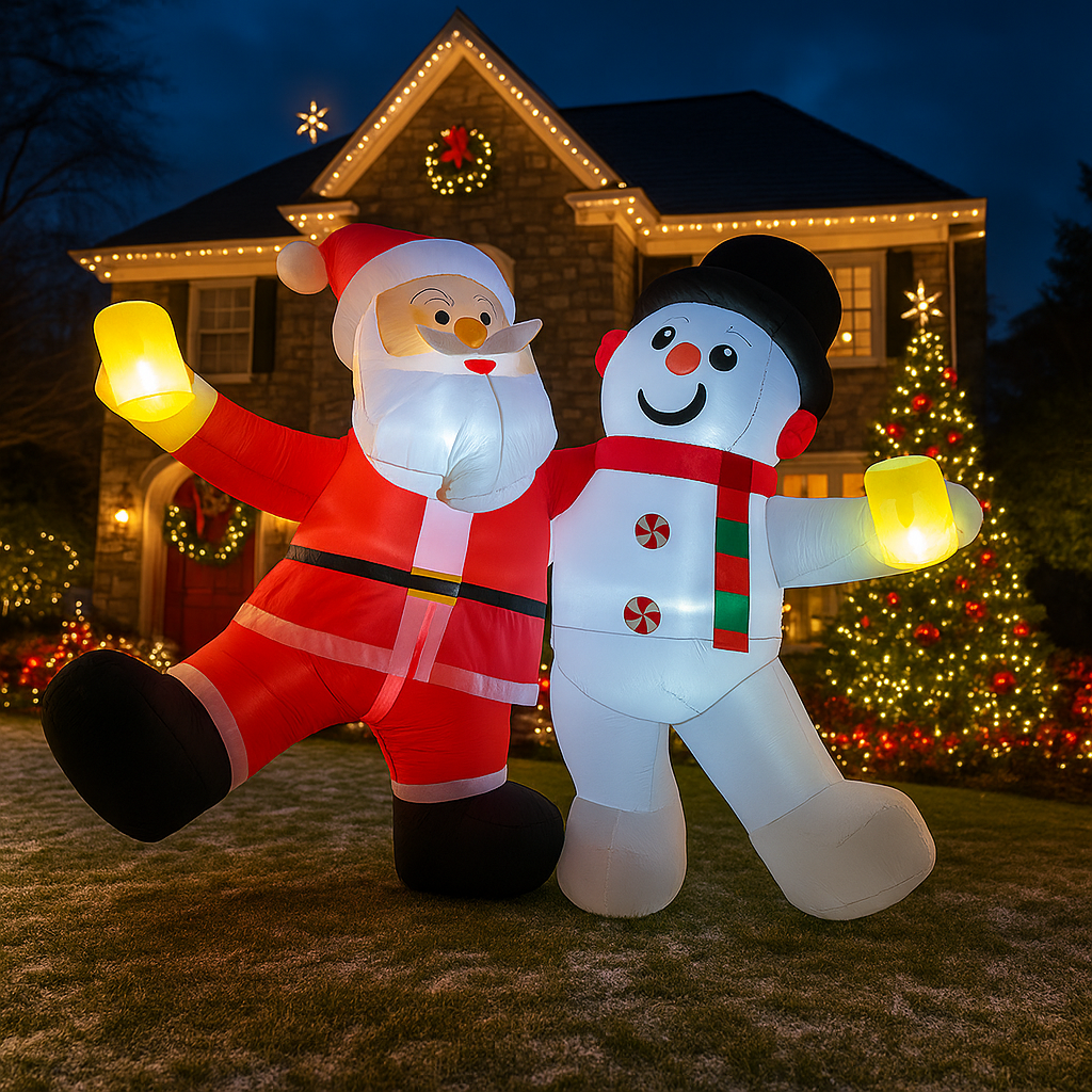 1.8M/5.9FT Inflatable Santa Cl - Outdoor Lighting On House recensione e prezzo