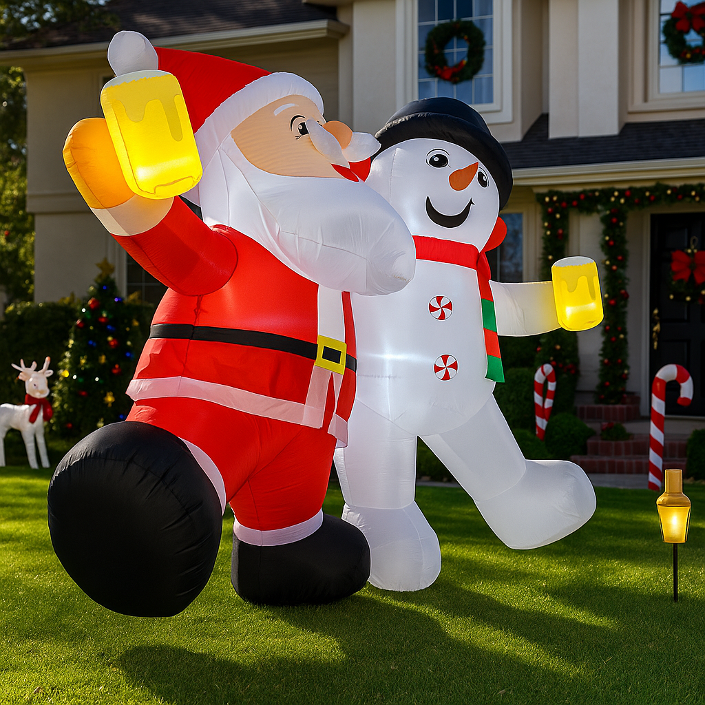 1.8M/5.9FT Inflatable Santa Cl - Outdoor Lighting On House recensione e prezzo