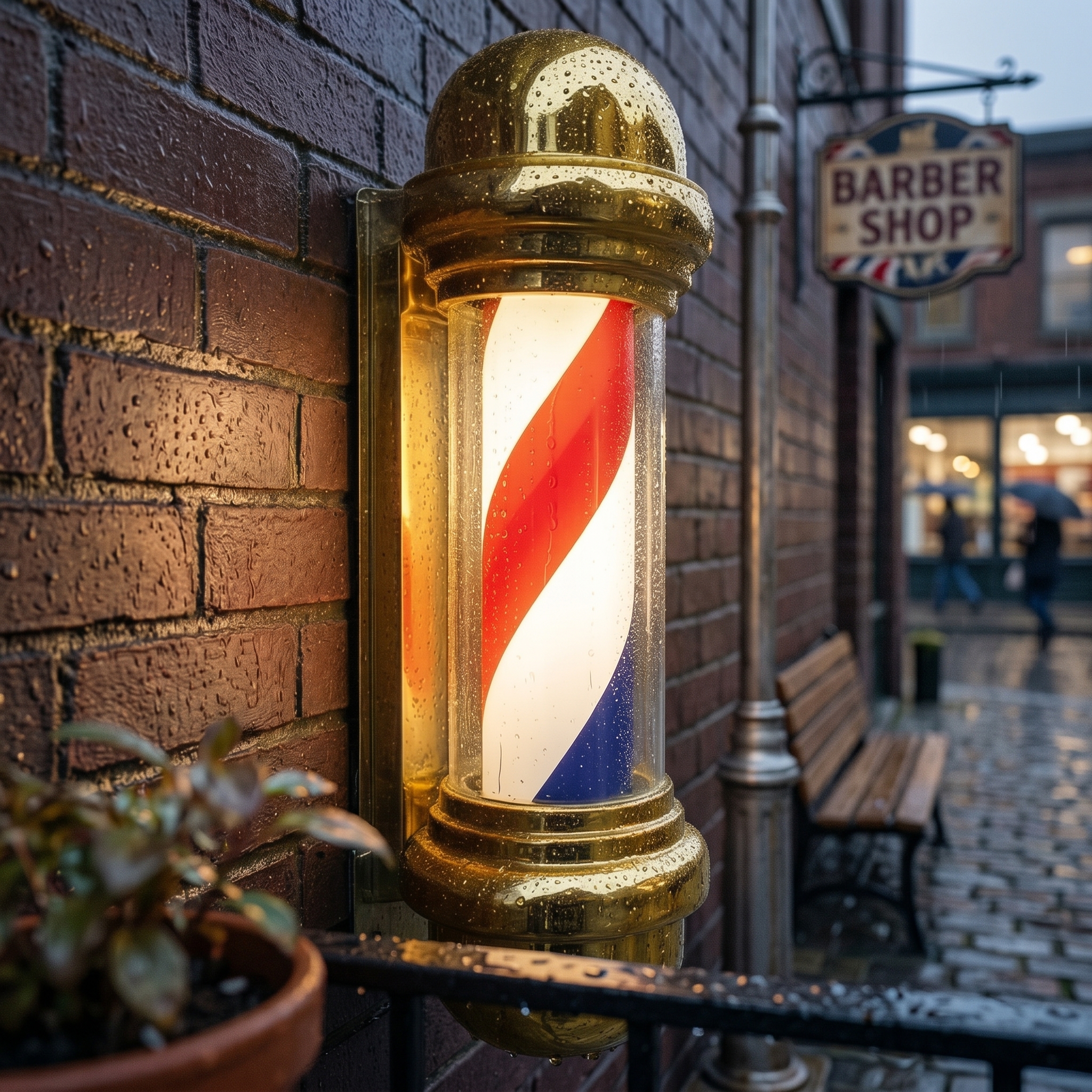 LED Barber Pole Transparent Co - Wall Lighting Outdoor recensione e prezzo