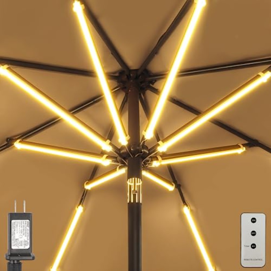 Outdoor Patio Umbrella Lights, - Outdoor Lighting Timer recensione e prezzo