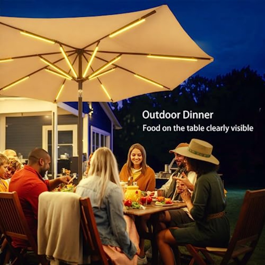 Outdoor Patio Umbrella Lights, - Outdoor Lighting Timer recensione e prezzo