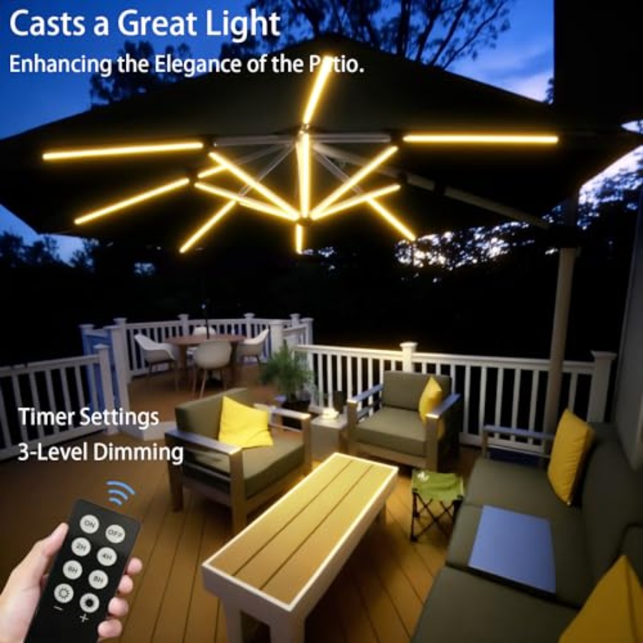 Outdoor Patio Umbrella Lights, - Outdoor Lighting Timer recensione e prezzo