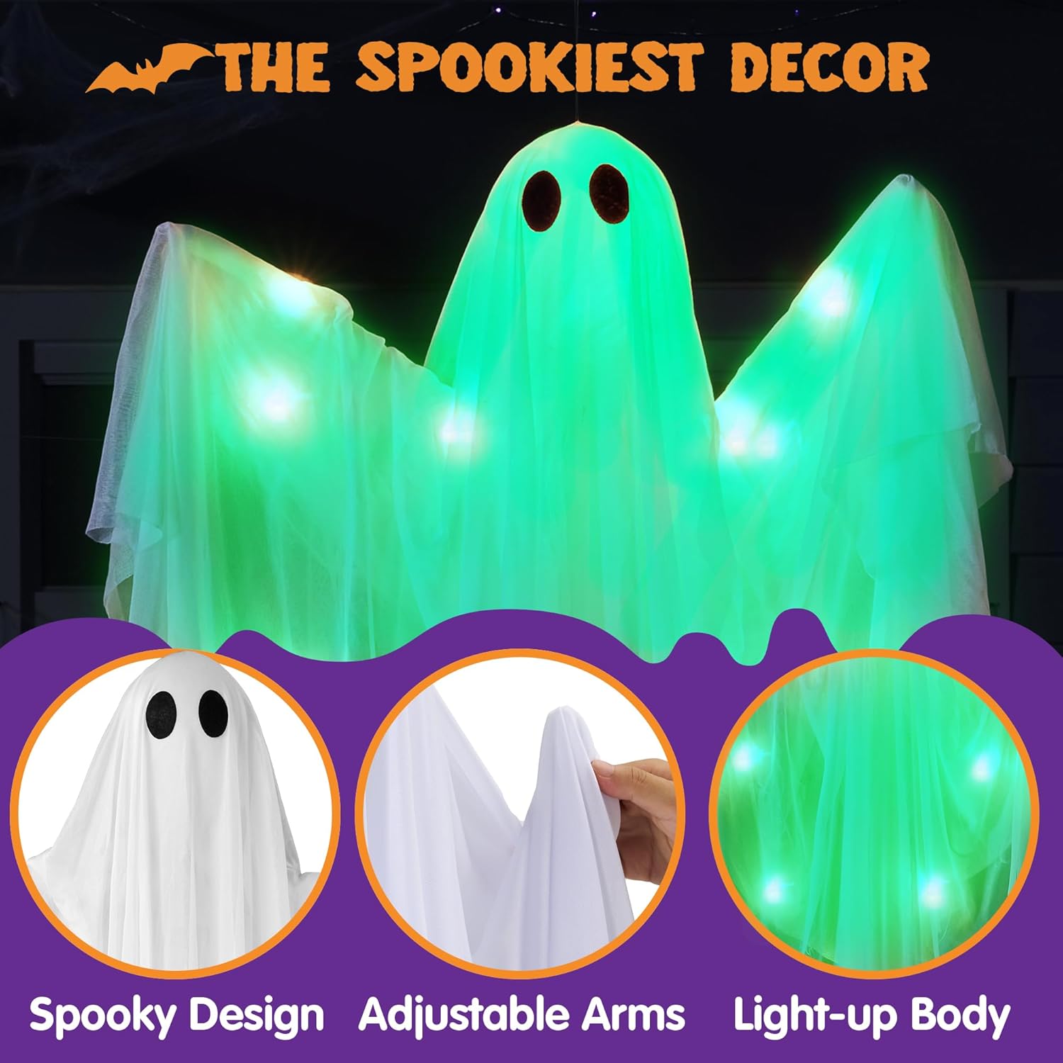 Halloween Hanging Light up Gho - Outdoor Lighting Front Yard recensione e prezzo