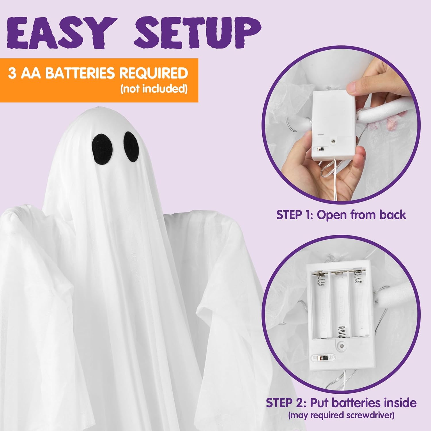 Halloween Hanging Light up Gho - Outdoor Lighting Front Yard recensione e prezzo