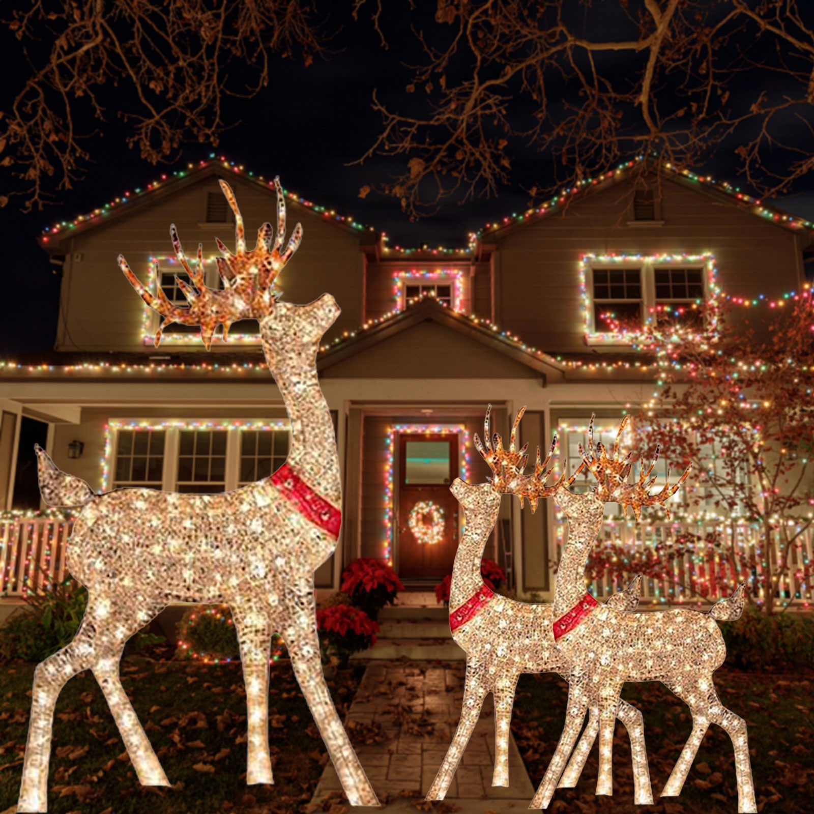 Lighted Christmas Decoration D - Outdoor Lighting Front Yard recensione e prezzo