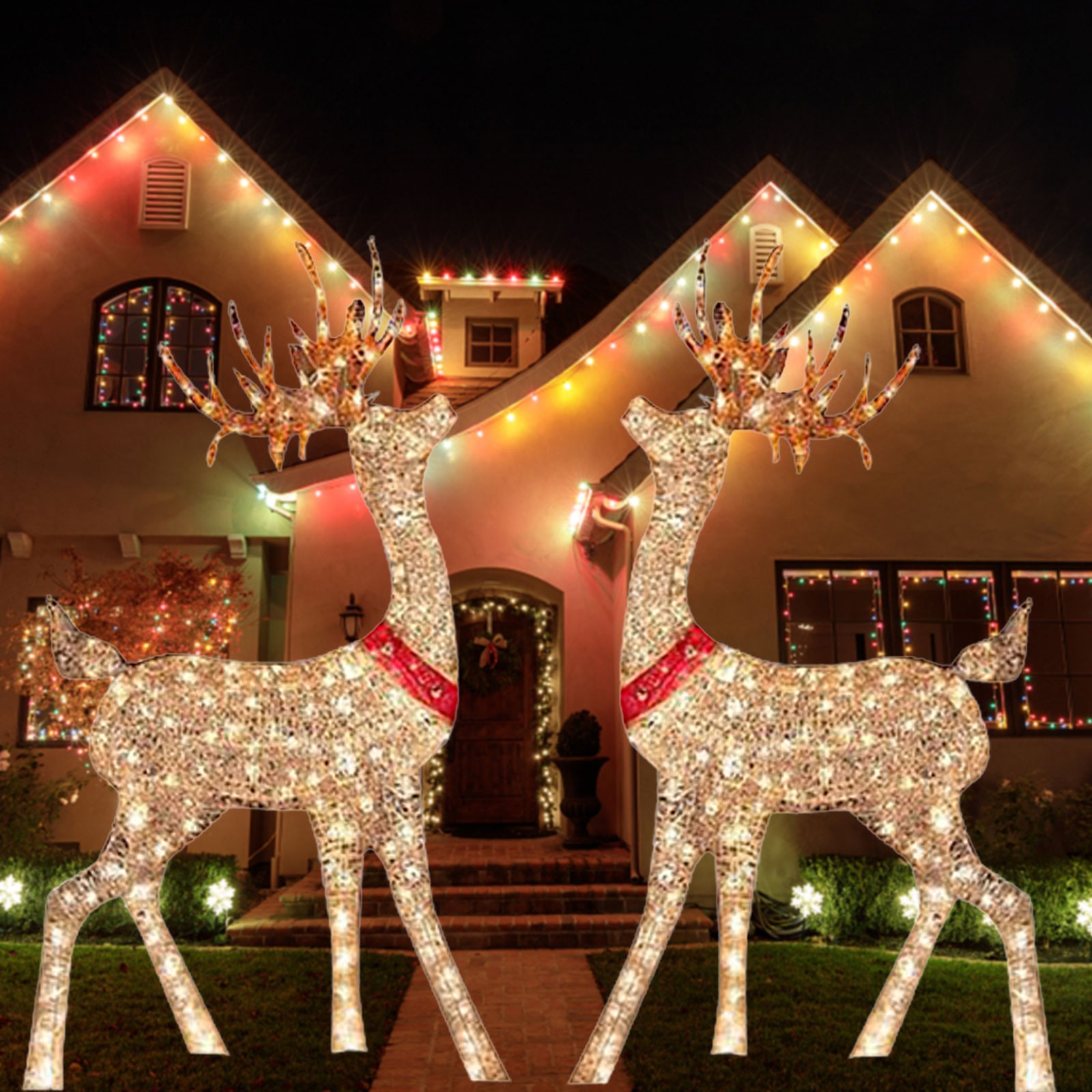Lighted Christmas Decoration D - Outdoor Lighting Front Yard recensione e prezzo
