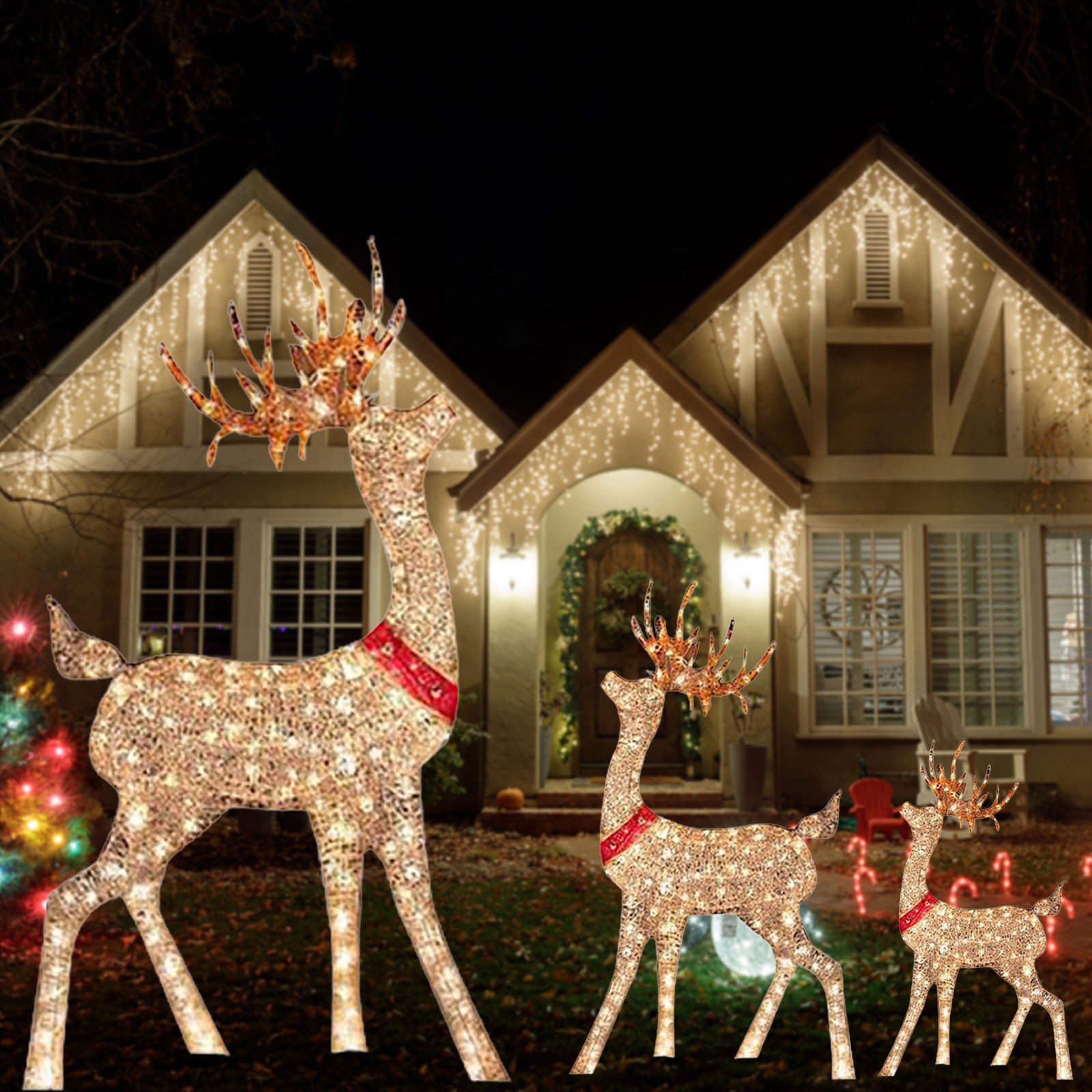 Lighted Christmas Decoration D - Outdoor Lighting Front Yard recensione e prezzo