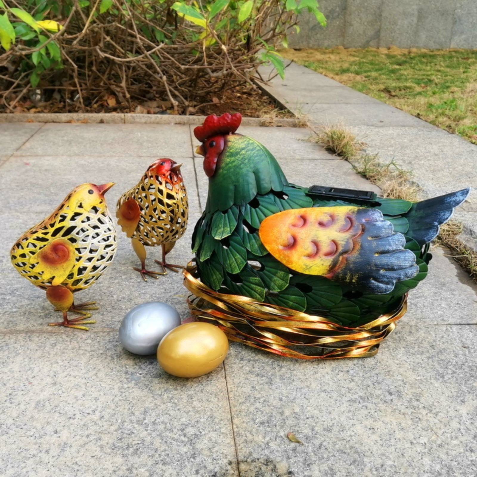 Solar Lantern Chicken Statue O - Outdoor Lighting Yard recensione e prezzo