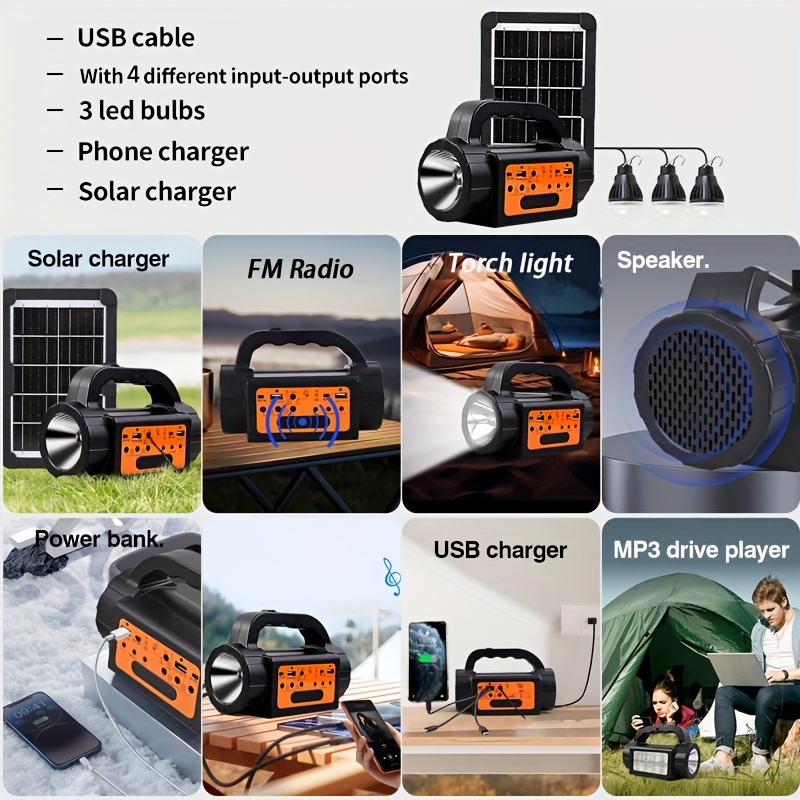 Solar Rechargeable Camping Lig - Outdoor Lighting Bulbs recensione e prezzo