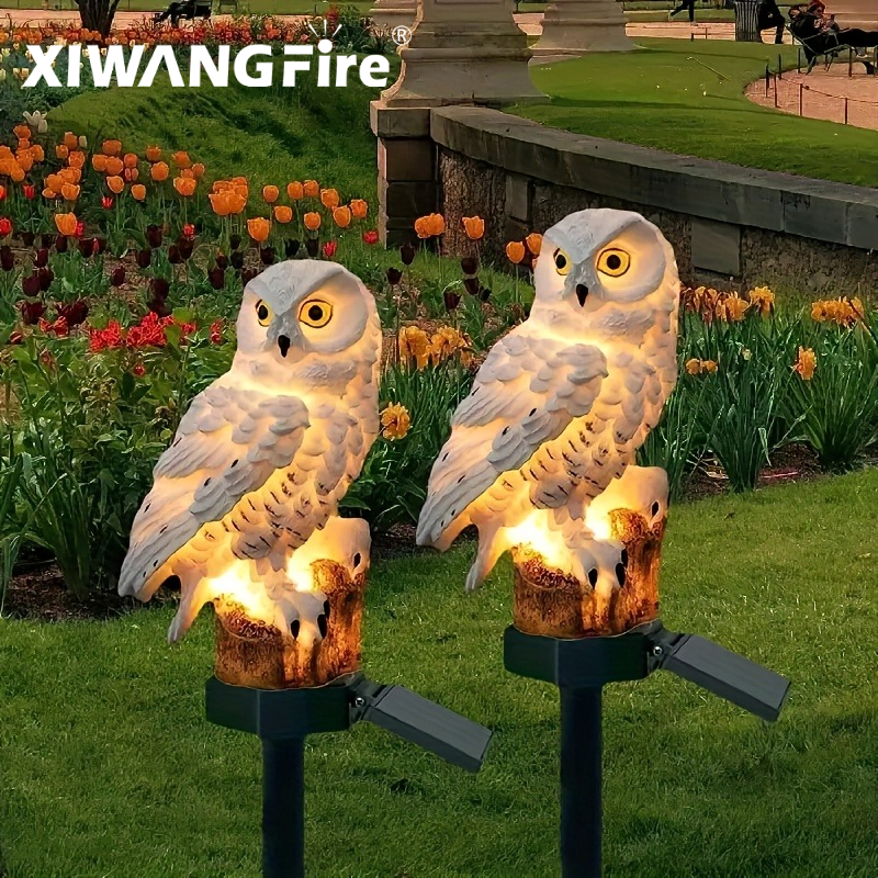Solar Owl Statue Garden Light  - Outdoor Lighting Yard recensione e prezzo