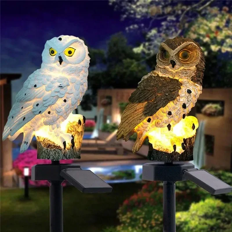 Solar Owl Statue Garden Light  - Outdoor Lighting Yard recensione e prezzo