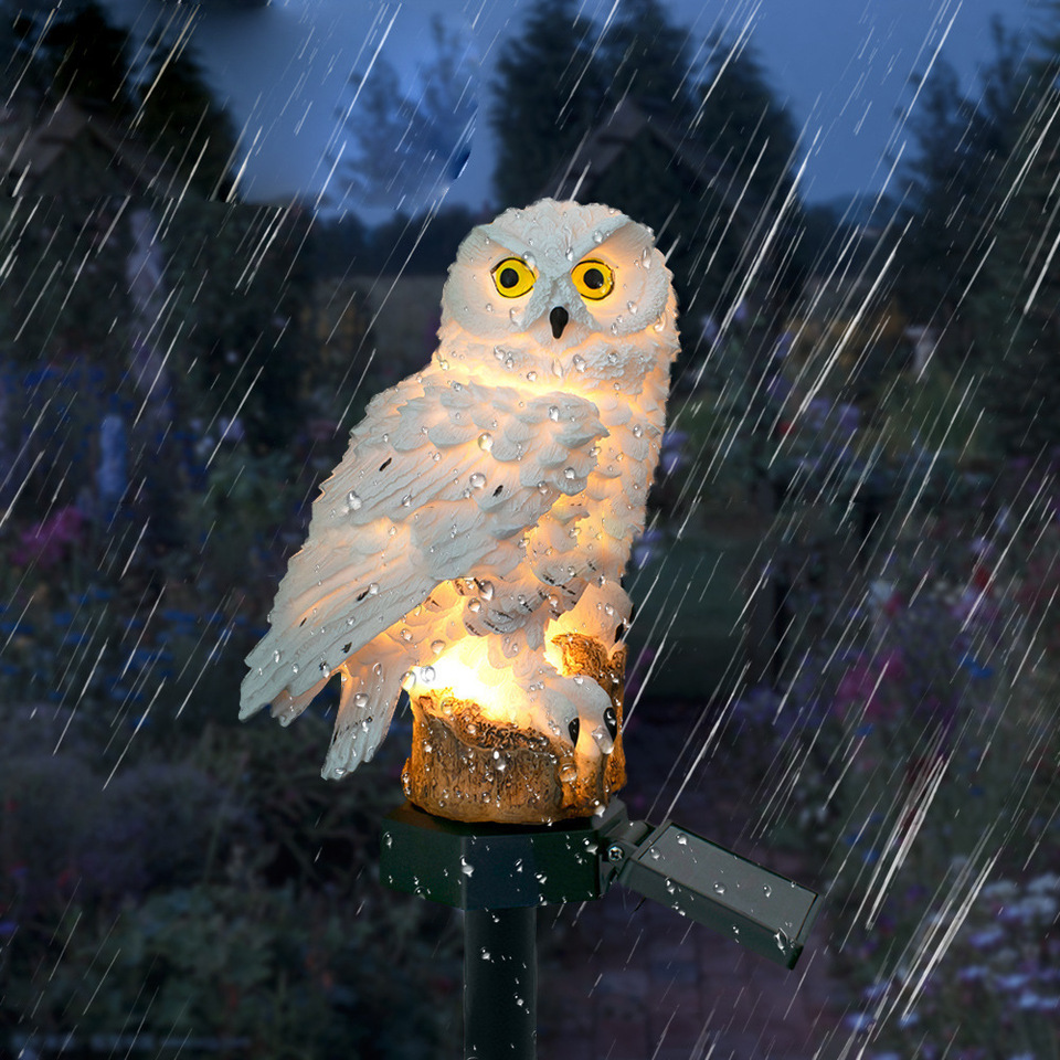 Solar Owl Statue Garden Light  - Outdoor Lighting Yard recensione e prezzo