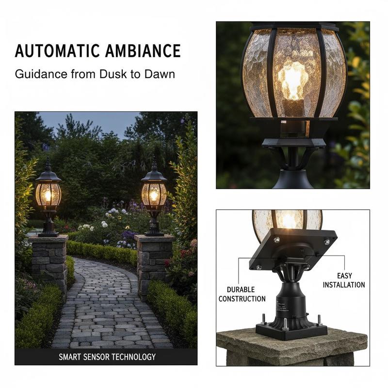 2-Pack Exterior Pillar Lantern - Outdoor Lighting Yard recensione e prezzo