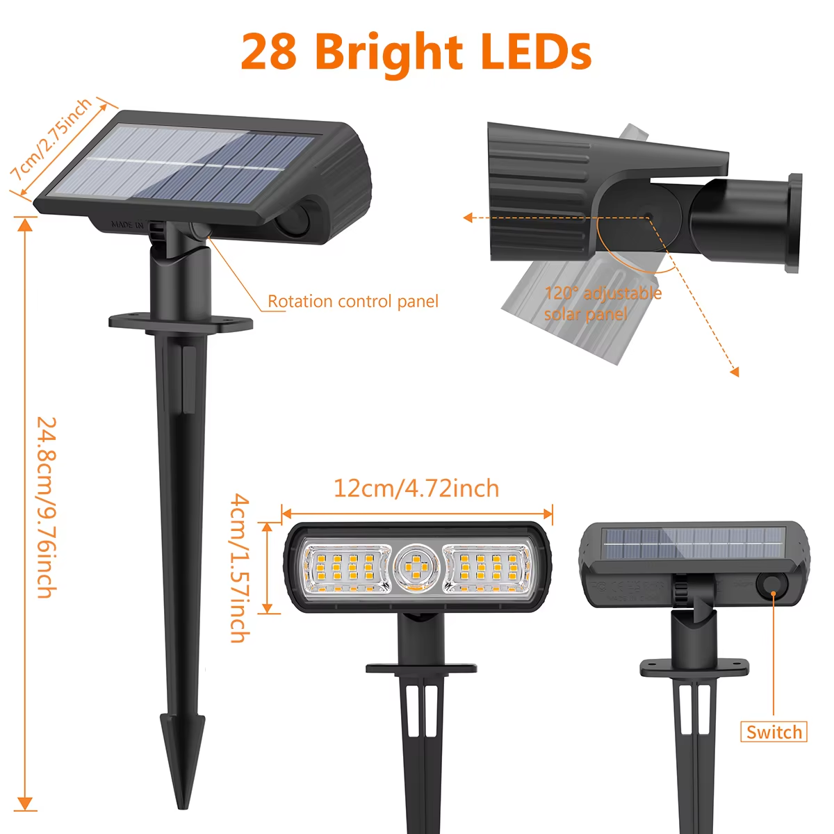 4 Pack Solar Landscape Spot Li - Wall Lighting Outdoor recensione e prezzo