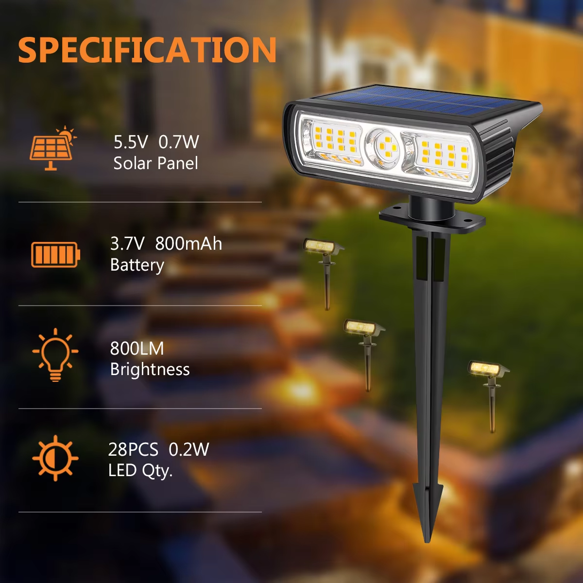 4 Pack Solar Landscape Spot Li - Wall Lighting Outdoor recensione e prezzo