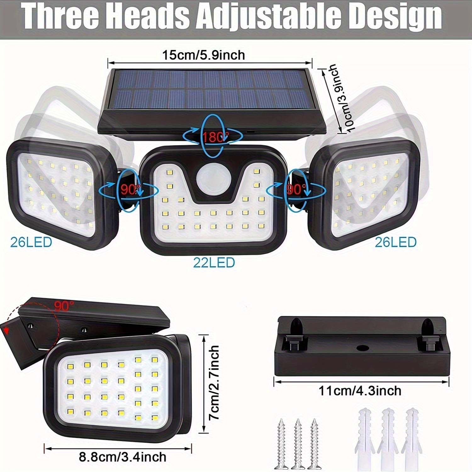 74 LED Solar Powered Motion Se - Outdoor Lighting Front Yard recensione e prezzo