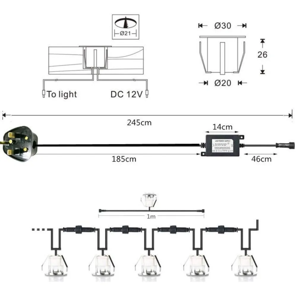 32mm RGBW LED Deck Light 0 6W  - Ground Light Recessed recensione e prezzo