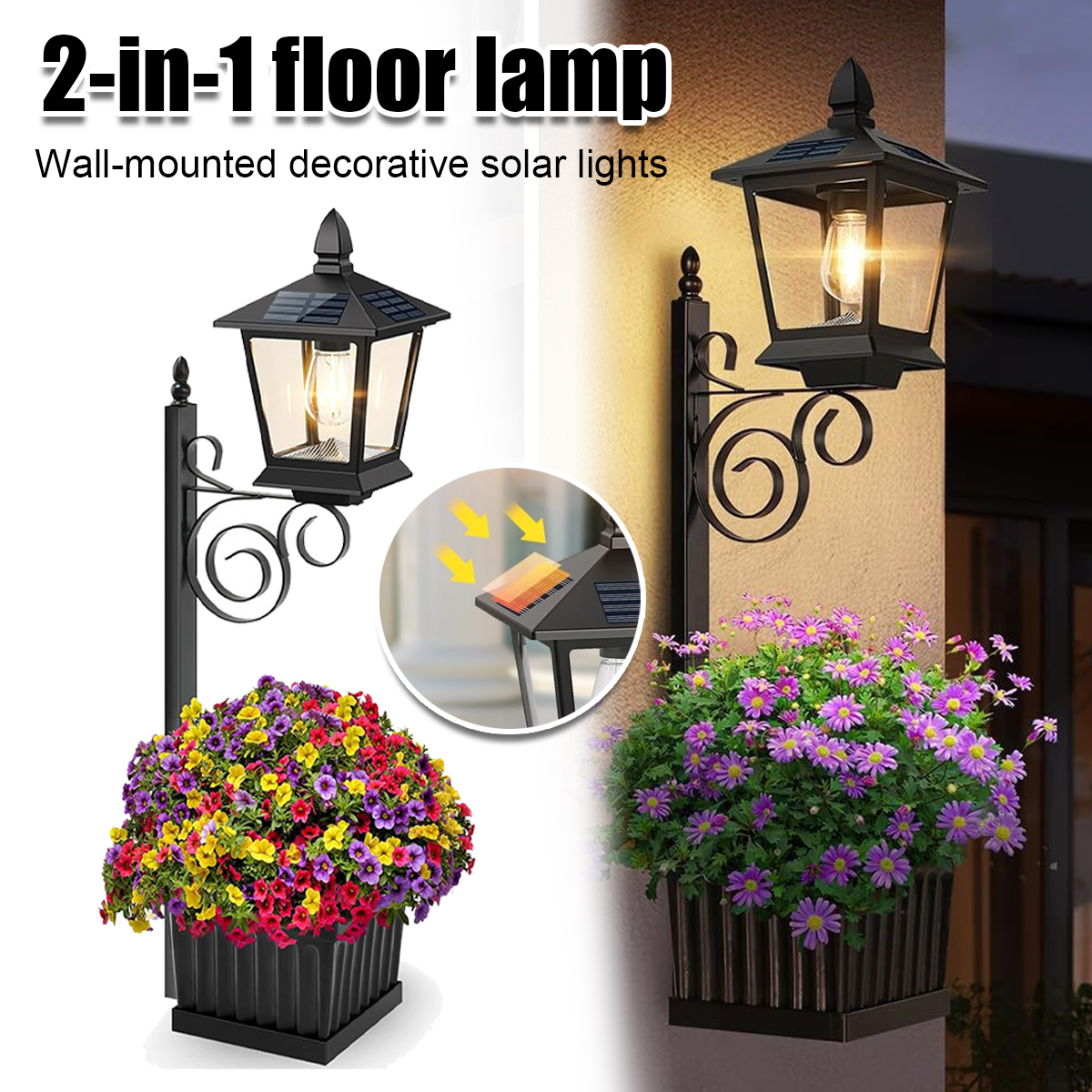 2-in-1 Solar Garden Planter La - Wall Lighting Outdoor recensione e prezzo