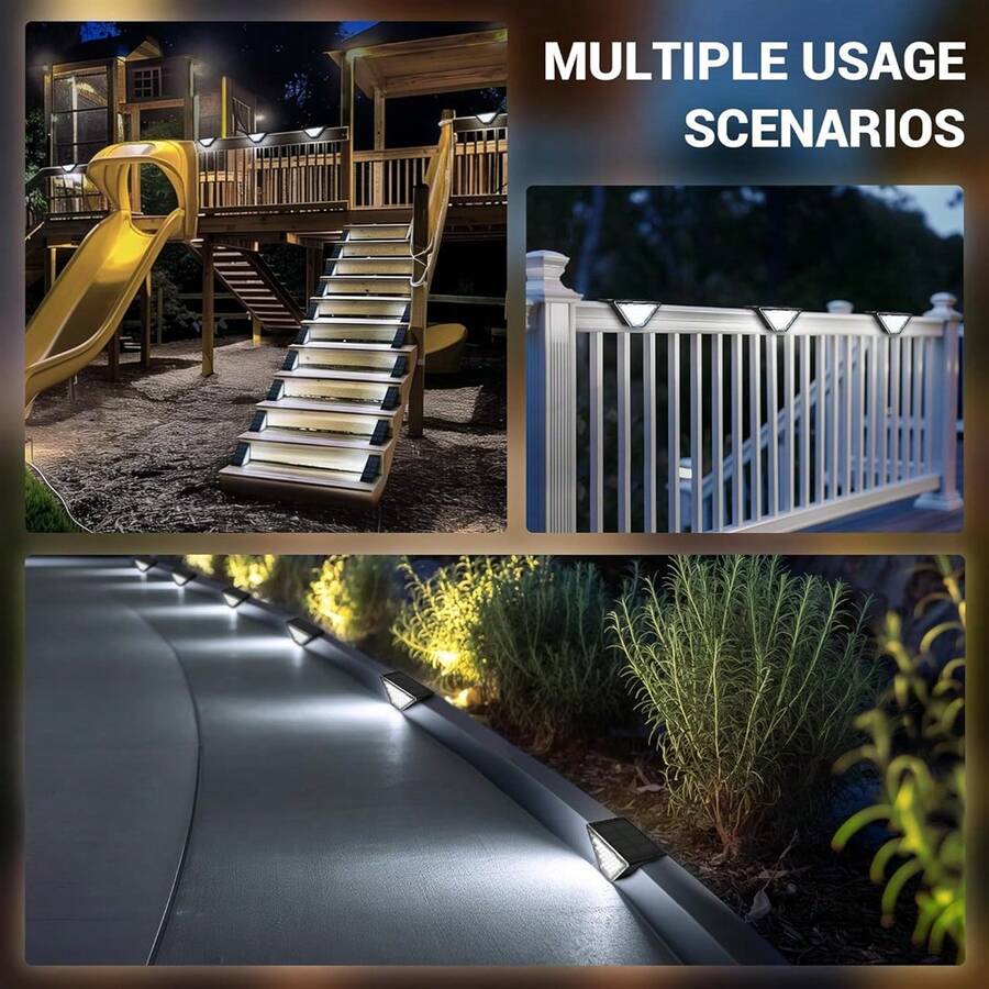 24 LED Solar Powered Stair Lig - Outdoor Lighting Front Yard recensione e prezzo