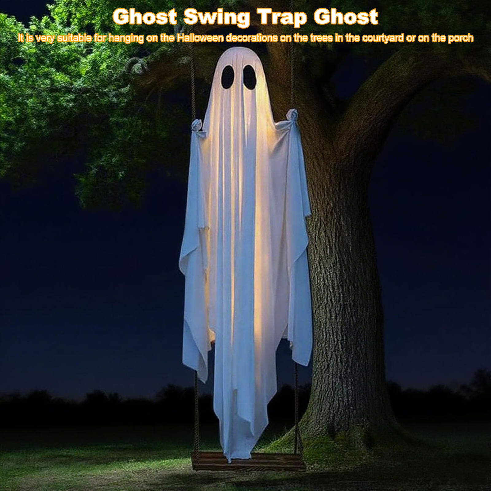 Halloween Hanging Swing Ghost  - Outdoor Lighting Front Yard recensione e prezzo